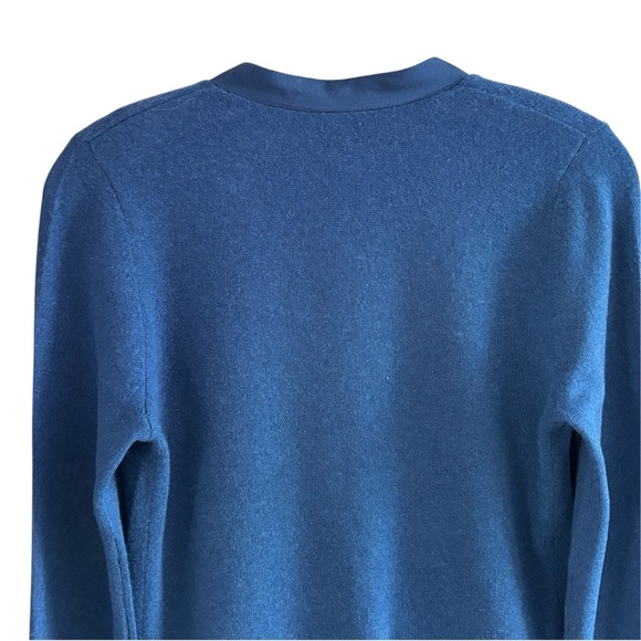 AQUA Cashmere Blue Cardigan Sweater Size S - Picture 4 of 7